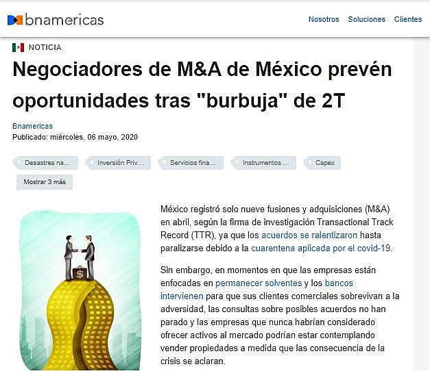 Negociadores de M&A de Mxico prevn oportunidades tras 